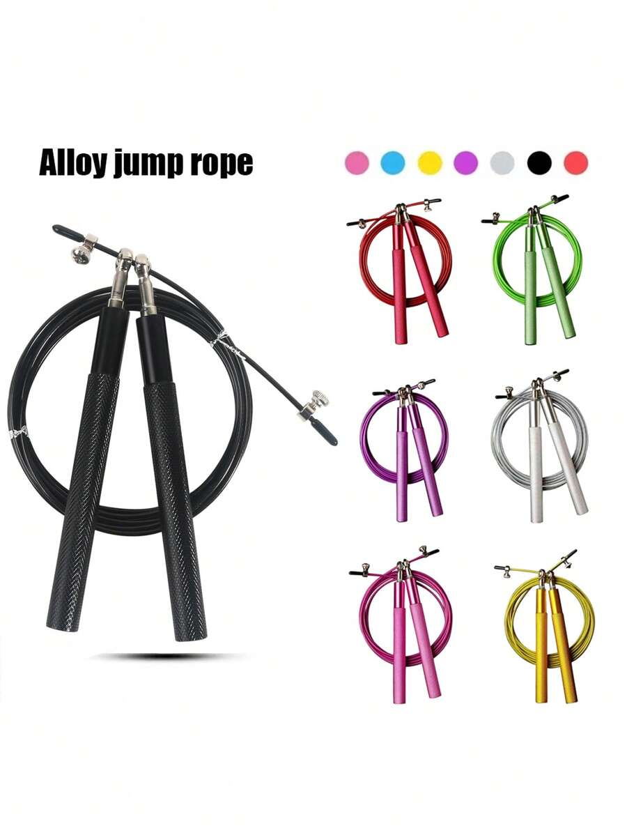 1 pièce de corde à sauter rapide professionnelle, avec des poignées en alliage et des roulements haute vitesse, convenant à l'entraînement de boxe, la fitness en extérieur et l'exercice à domicile, corde à sauter, salle de sport, sport, exercice à domicile