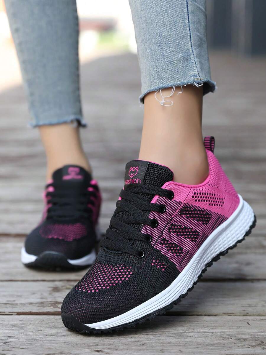 Women Casual Sports Shoes Mesh Breathable Flat Bottom Shoes For Middle And Primary School Students Running Shoes All Seasons Tourist Shoes Lace-Up Mesh Shoes Fashionable Lightweight Work Shoes Fabric Sports Shoes