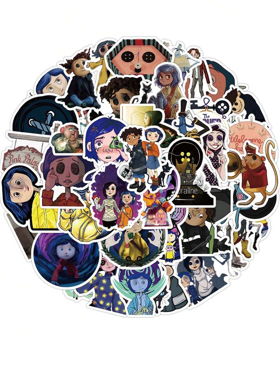 53pcs Cartoon Stickers For Phone, Laptop, Luggage, Car, Skateboard, Personalized Decoration Stickers,School Supplies,Back To School