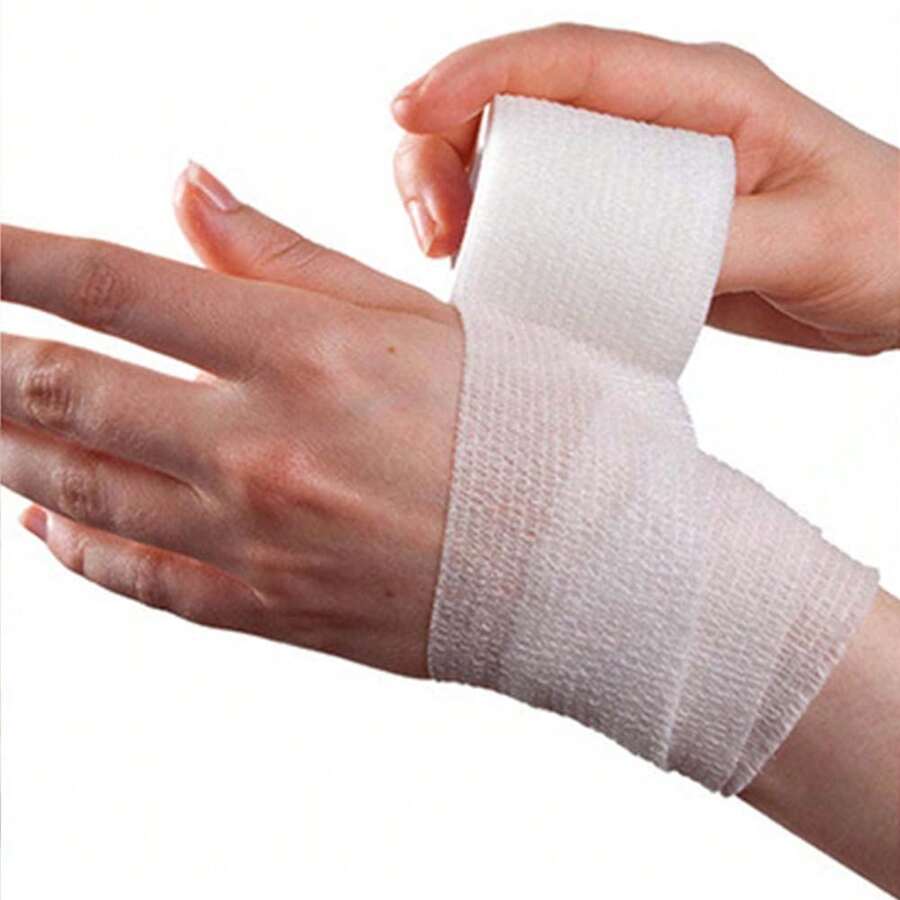 1pc Self Adhesive Elastic Bandage Wrap Stretch Self-Adherent Tape For Sports, Wrist, Ankle Breathable Cohesive Toe Tape For Wrists, Knee And Ankle Protection Gym Accessories Sales Sports Tape