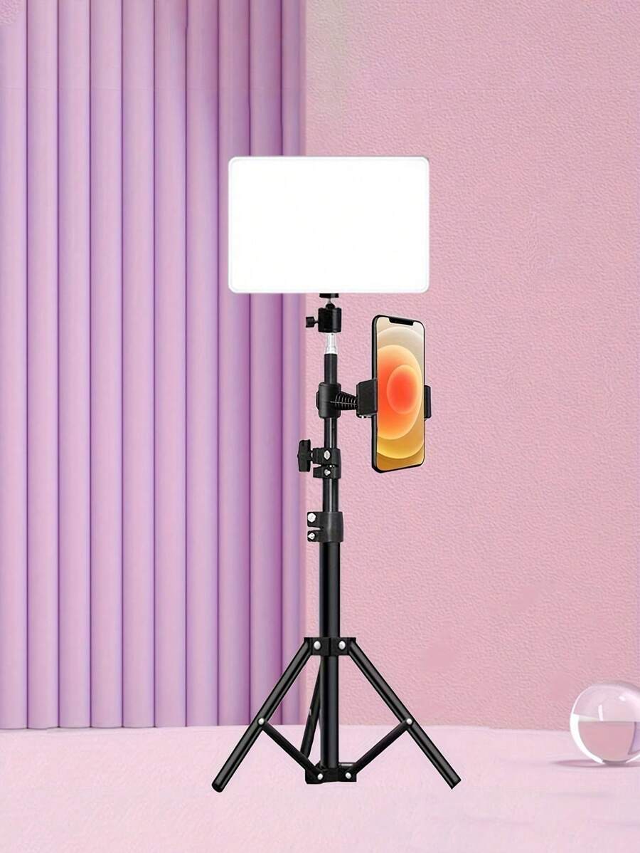 10-Zoll LED-Ringlicht mit verstellbarem Stativ (110cm) und Handyhalterung, LED-Licht mit flexiblem Stativ & Handyhalterung, kompatibel mit iPhone Android Handy, geeignet für Foto, Selfie, Videoaufnahme, Zoom-Meeting, Interviews, Livestreaming, Vlog, Familienfeiern, Weihnachtsfeier-Aufnahmen, ideal für Handselfie, Outdoor-Aktivitäten, geeignet für Fotografie, Videoaufnahmen, Livestreaming, Zoom-Meeting, mit Stativselfieleuchte