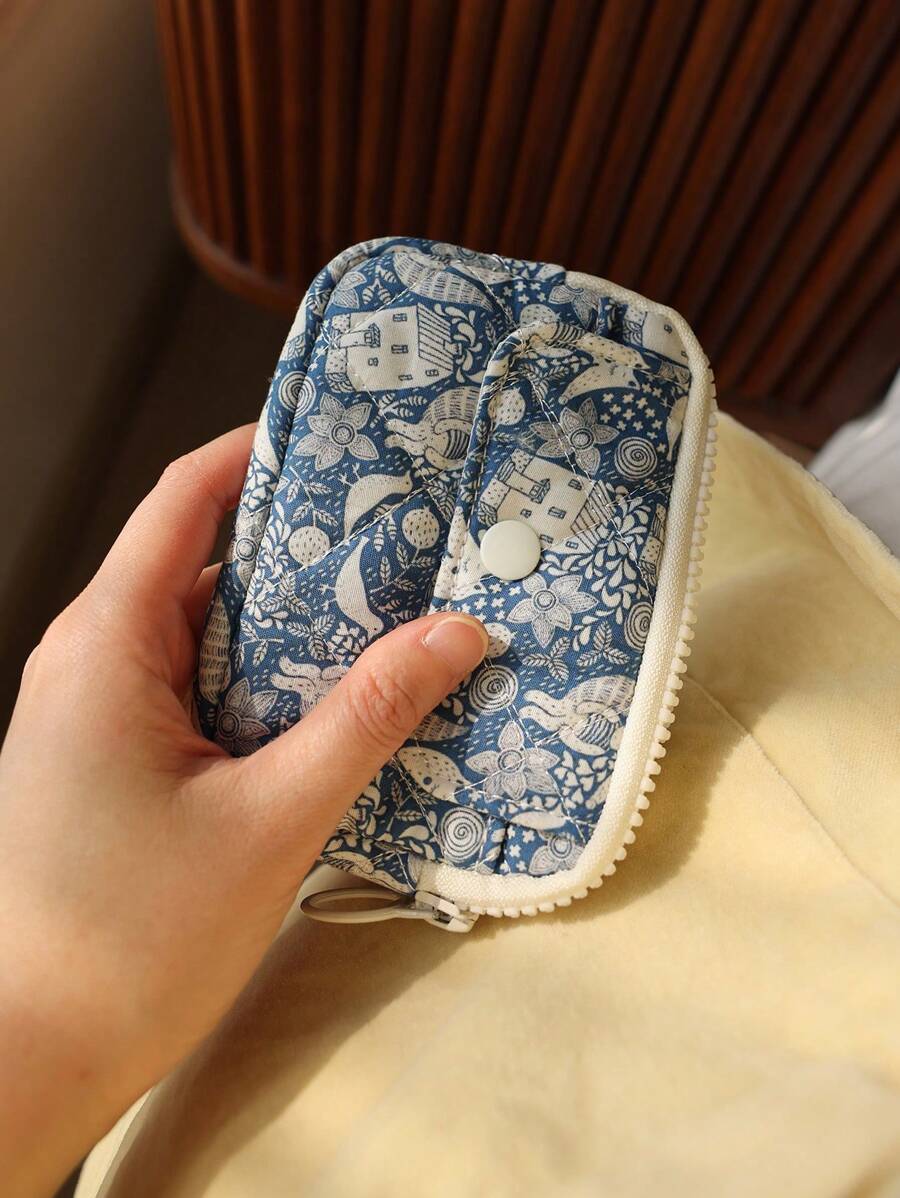 Bolsa de armazenamento de cartão fofo de desenho animado floral feminino multifuncional portátil pequena bolsa de carteira para mulheres carteira mini carteira carteira carteira de moedas