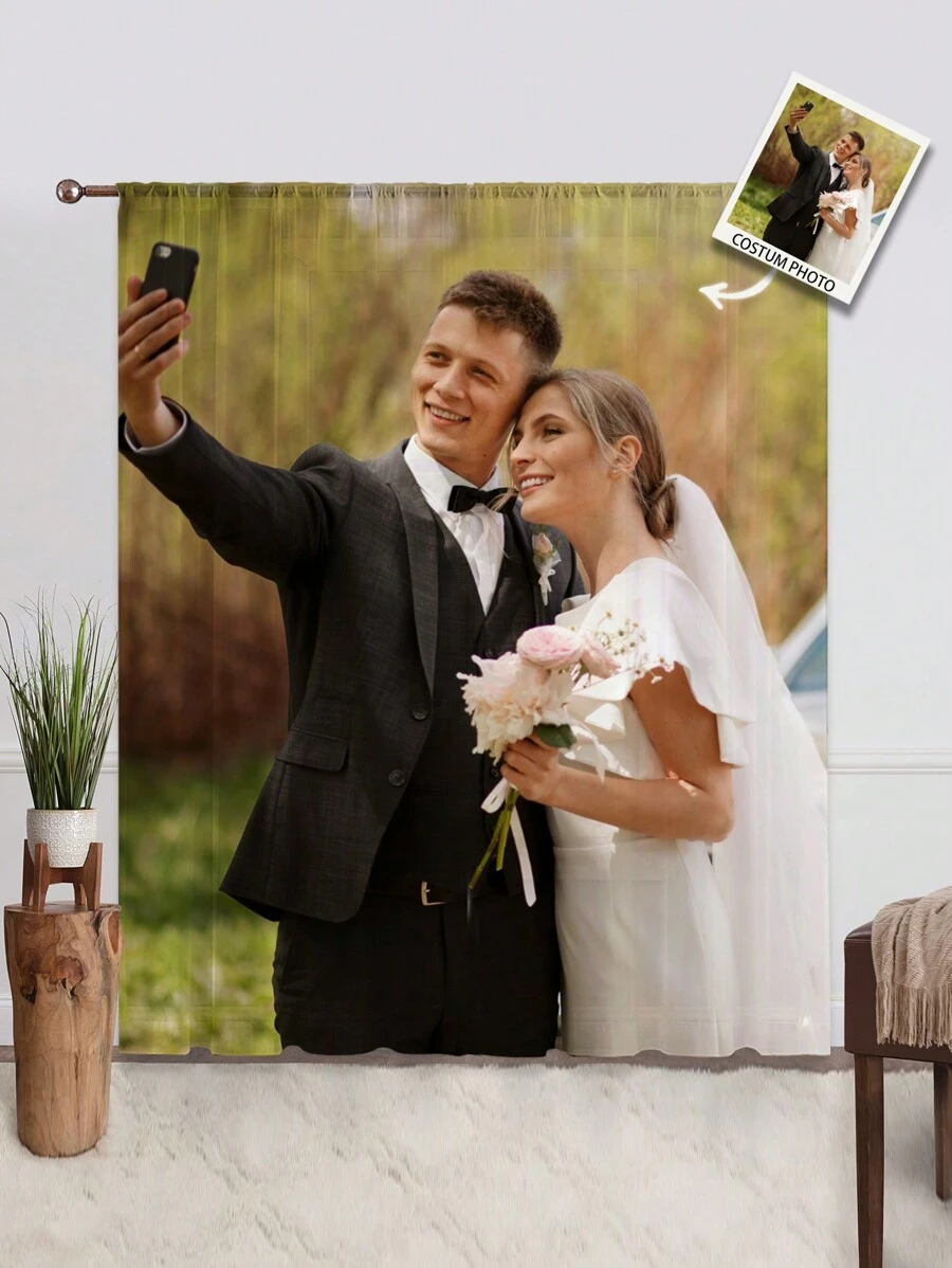 1pc Custom Photo Curtains, Personalized Curtains With Photo And Text, Curtains Photo Collage, Custom Dog Curtains, Personalized Dog Curtainss, Personalized Throws Curtains, Dog Picture Curtains, Collage Curtains, Best Friend Photo Curtains, Cozy Curtains, Family Photo Gift, Wedding Gift, Birthday Gifts, Mother's Day Gift, Father's Day Gift, Gift For Mom/Dad, Gift For Friend, Gift For Her