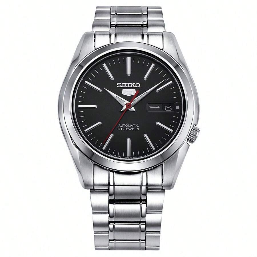 Seiko 5 Automatic Black Dial Stainless Steel Men's Watch SNKL45J1