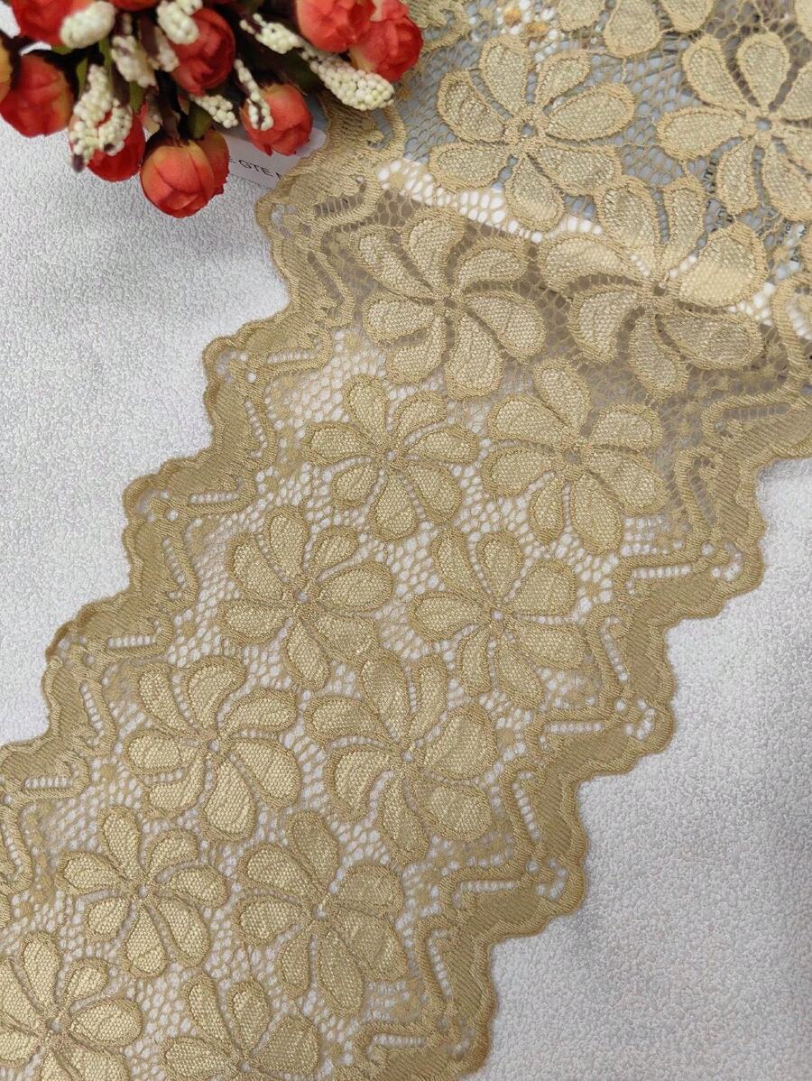 100cm/1 pezzo Bordo di pizzo elasticizzato, traspirante e delicato sulla pelle, adatto per abbigliamento, colletti di abiti, polsini, orli di gonne, abiti da sposa, gonne, scarpe, cappelli, biancheria da letto, decorazioni, articoli per la casa, accessori per capelli, fai da te e altro ancora