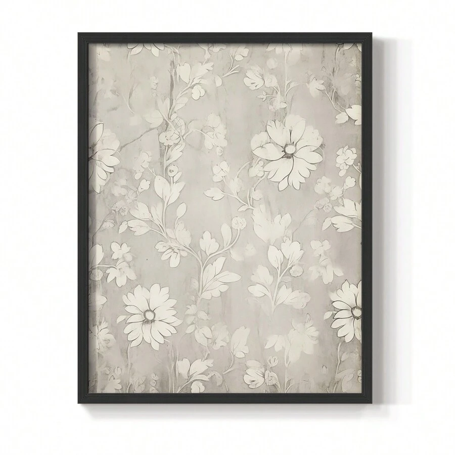 Ready To Hang Vintage Floral Print IV -Framed Print Comes With 8x10 Solid Wood Walnut Frame-Vintage Décor-Home Décor-Wall Art-Décor-Framed Art-Picture Frame-Posters