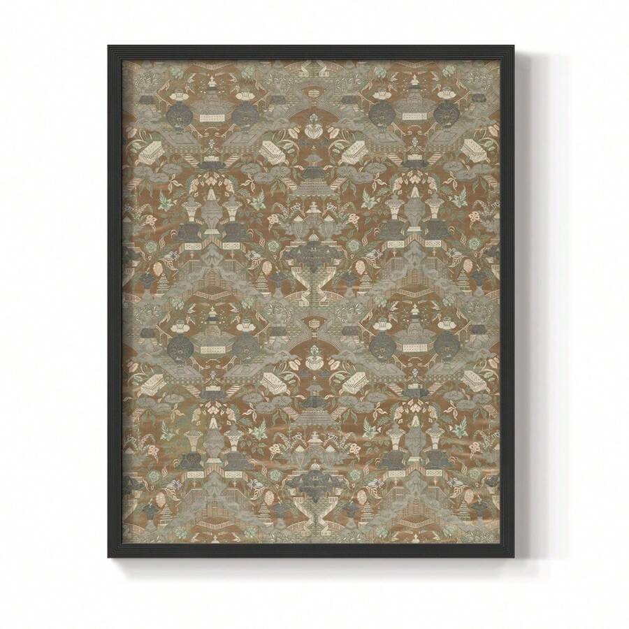 Ready To Hang Vintage Abstract Print LVI -Framed Print Comes With 8x10 Solid Wood Walnut Frame-Vintage Décor-Home Décor-Wall Art-Décor-Framed Art-Picture Frame-Posters