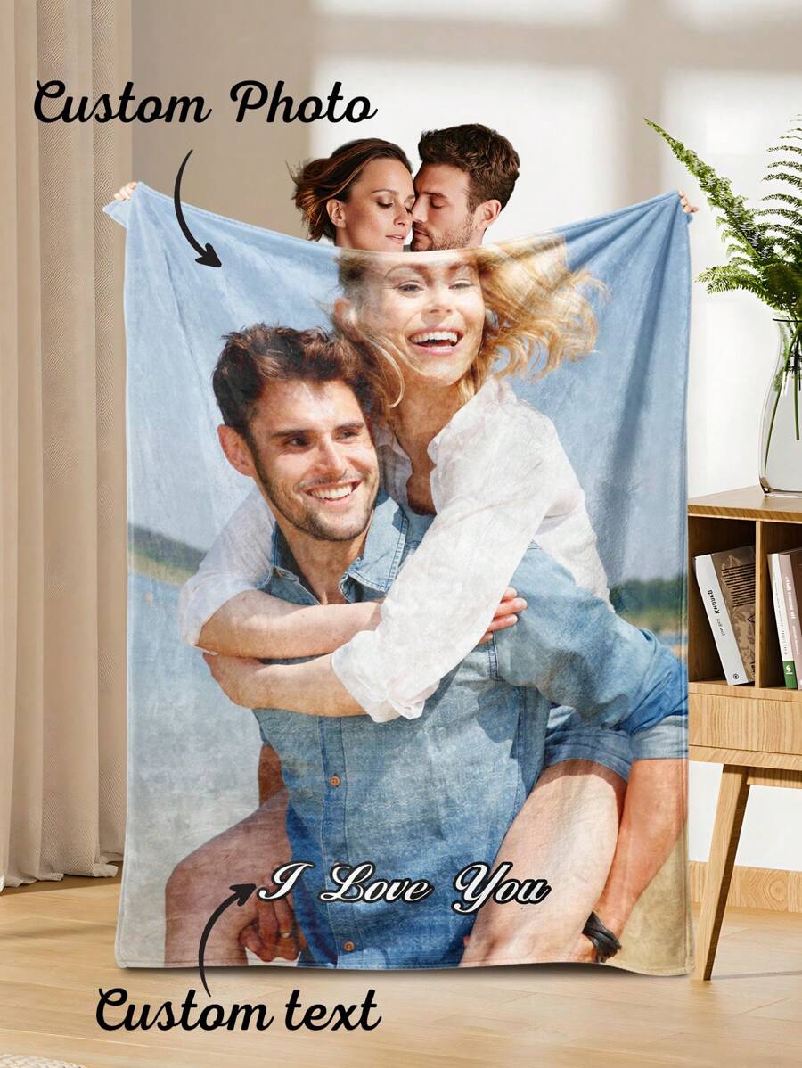 1 Stück personalisierte Foto-Decke, individuelle Decke mit Foto und Text, Decke mit Fotocollage, personalisierte Hundedecke, personalisierte Wurfdecken, für Büro, Hund Foto Decke, Collagedecke, Beste Freund Foto Decke, gemütliche Decke, Familienfoto-Geschenk, Hochzeitsgeschenk, Geburtstagsgeschenk, Muttertagsgeschenk, Vatertagsgeschenk, Geschenk für Mutter/Vater, Geschenk für Freund, Geschenk für sie