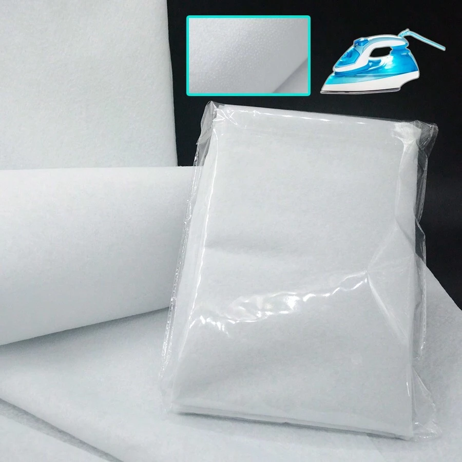1pc 39*80inch Iron-On Fusible Fleece Interlining Adhesive Interfacing - Easy-Affix & Non-Woven Batting, Ideal For Sewing, Quilting & Crafting - White One-Sided Foam Stabilizer For Durable DIY Tote Bags & Home Decor Projects