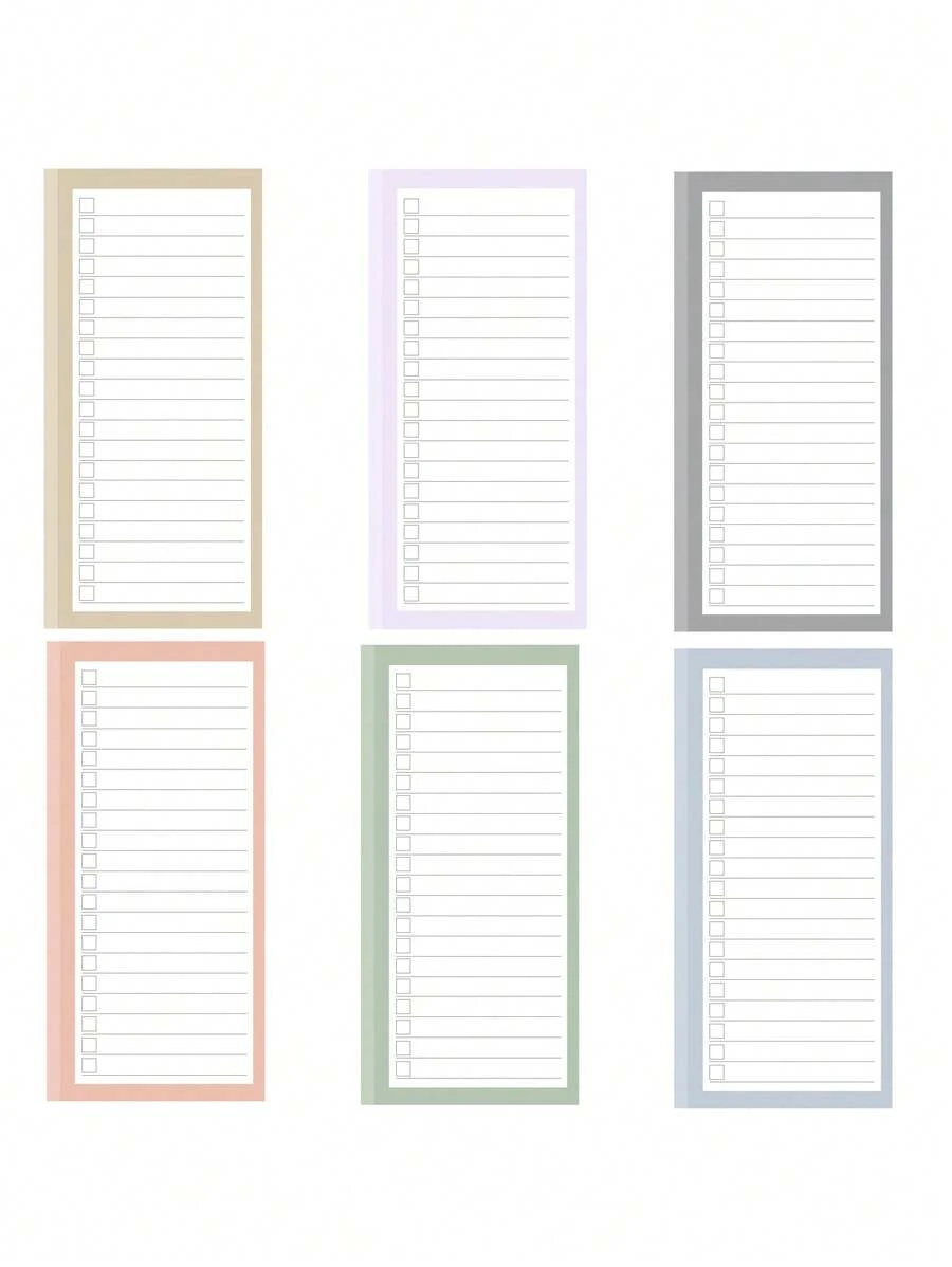Libreta magnética aleatoria para refrigerador, 50 hojas, bloc de notas magnético de lista de compras, memo de lista de tareas magnéticas.