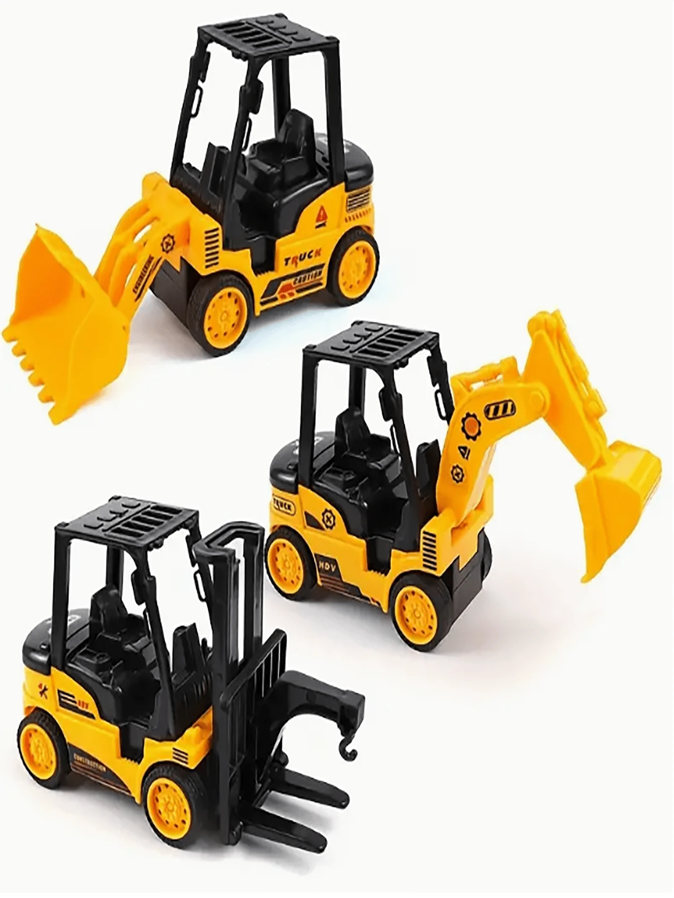 Children Toy Cars Construction Vehicle(Dump Truck/Excavator/Forklift/Bulldozer) Randomly Chosen, Large Size Construction,Truck,Excavator,Truck,Excavator,Trucks
