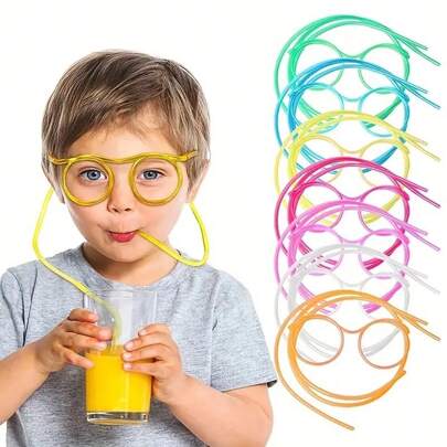 1pc Reusable Flexible Straw Glasses - High-Quality Fun And Soft Glasses For Parties Gifts,Kitchen,Christmas Gift