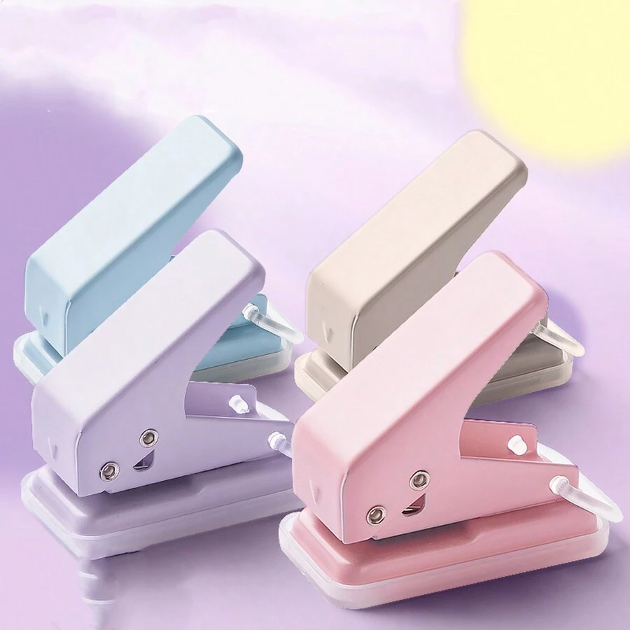 1 Peça Perfurador de Papel de Único Furo Mini em Cores Adstringentes Voltar às Aulas, Voltar às Aulas, Suprimentos Escolares