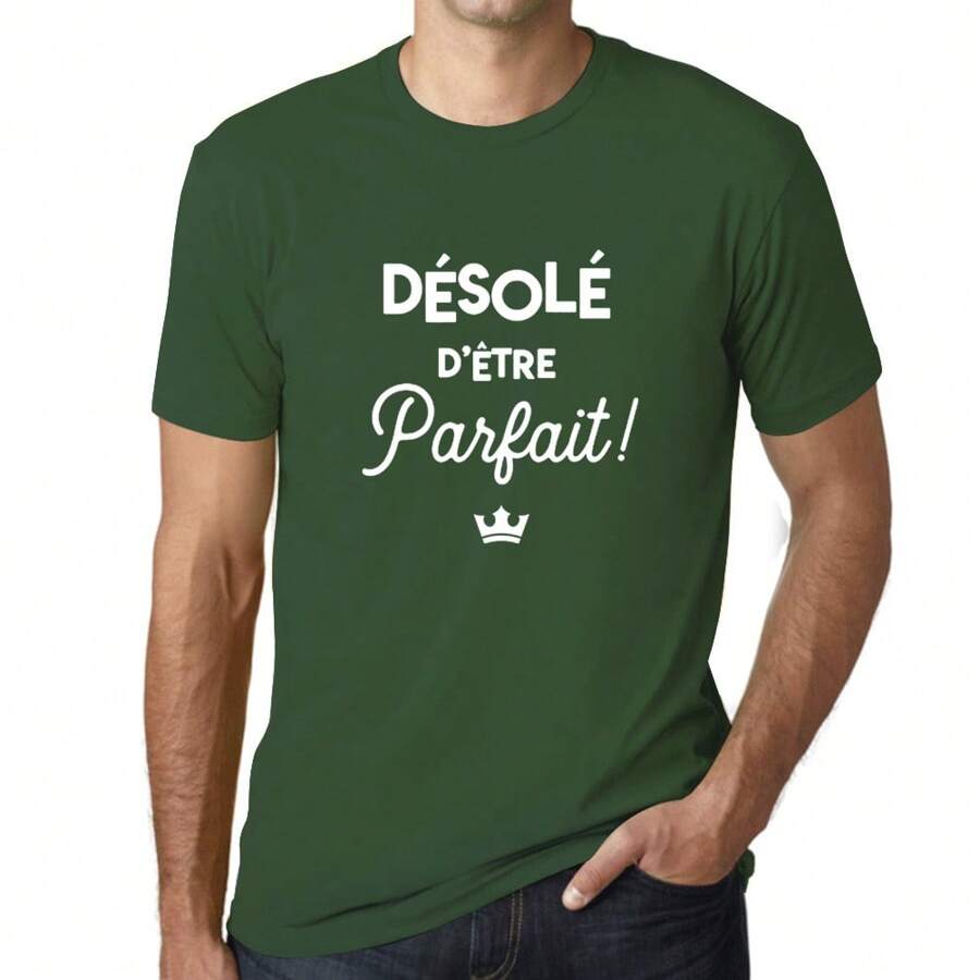 Heren T-shirt Sorry I'm Perfect Grafisch T-shirt Eco-verantwoordelijk Vintage cadeau Nieuwigheid