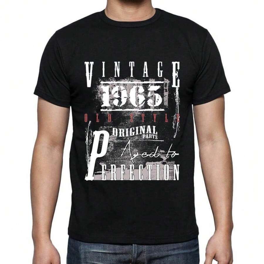 T-shirt męski Oryginalne części postarzane do perfekcji 1965 – Oryginalne części postarzane do perfekcji 1965 – 59 lat T-shirt z grafiką Pomysł na prezent 59. urodziny Vintage Rok 1965 Nowość