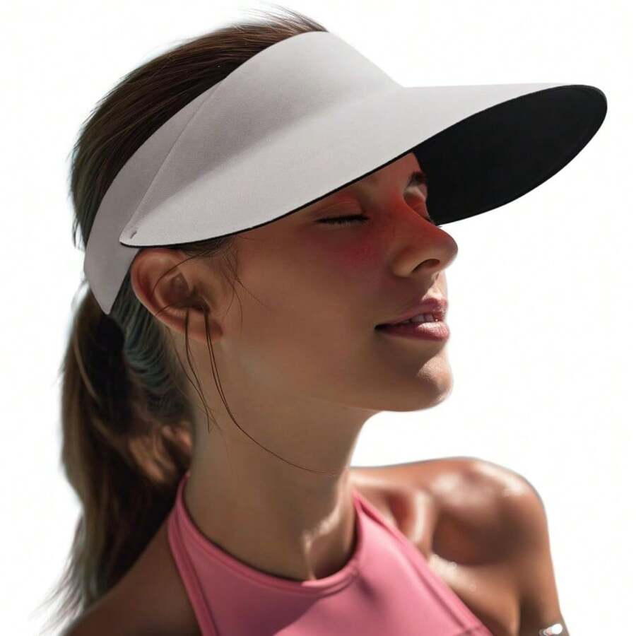 1 pieza Sombrero de sol ancho para mujer de verano con cola de caballo sin costuras, sombrero de sol plegable para playa con protección UV, apto para chicas jóvenes