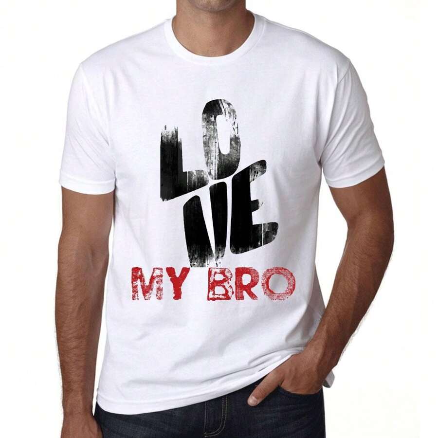 T-shirt da uomo Amo mio fratello – Amo mio fratello – T-shirt grafica eco-responsabile Regalo vintage Novità