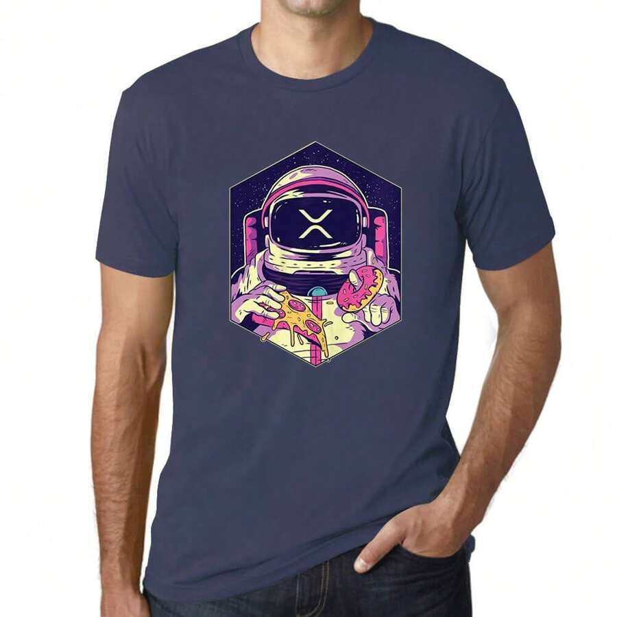 T-shirt da uomo Xrp Cryptocurrency Symbol To The Moon – Xrp Symbol Criptovaluta alla luna – T-shirt grafica eco-responsabile Regalo vintage Novità