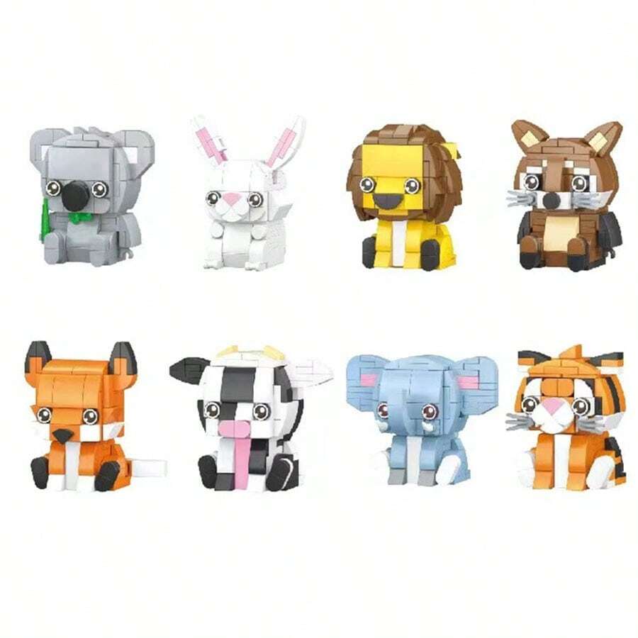 Model de animale drăguț din desene animate Mini blocuri de construcție Jucărie de asamblare, cadou creativ și decorare birou Decorarea camerei Cadouri de iarnă Blocuri de culoare Blocuri de culoare, Jucării pentru copii, Mini blocuri, Jucării pentru băieți, Blocuri de construcție pentru vaci, Blocuri de construcție Copii, Cadouri pentru copii