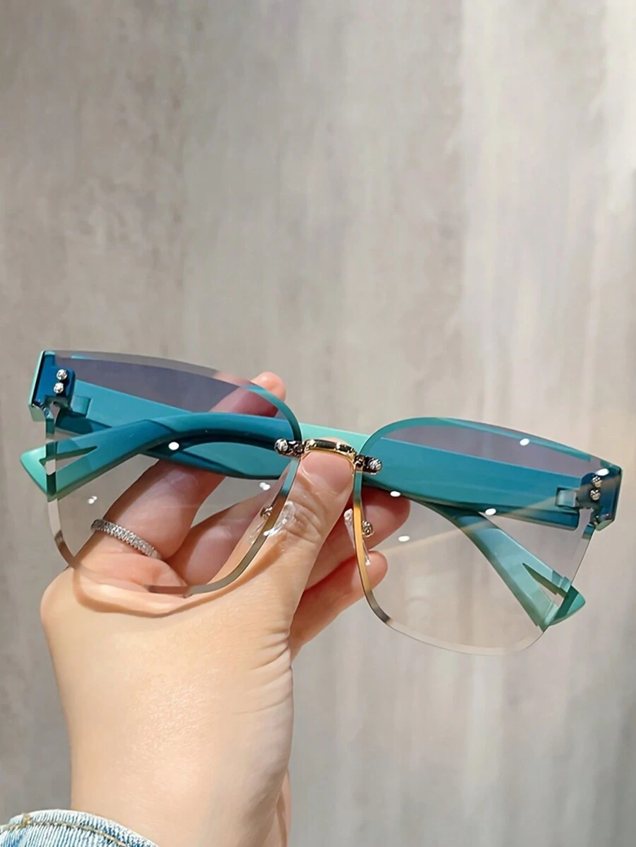 carrées sans monture de style Y2K aux couleurs dégradées, parfaites pour les fêtes, les plages et les voyages. Accessoires de plage pour femmes. basiques pour tenues d'automne-hiver pour femmes, affaires décontractées, cadeaux pour les vacances d'été à la plage, l'extérieur, les voyages