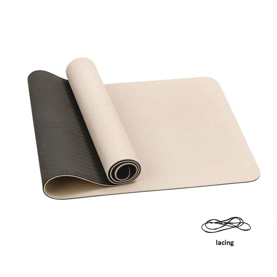 Dicke und breite TPE Yoga Matte, rutschfest, stoßdämpfend, schalldicht, Springseil Matte