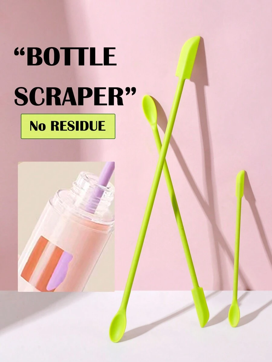 3 piezas Espátula de silicona para maquillaje, herramienta para líquido de base