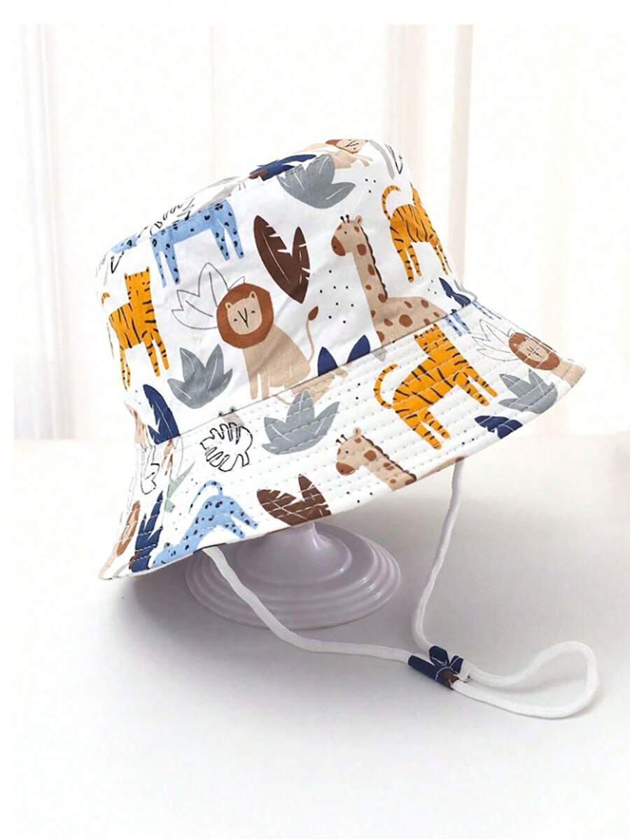 1pc Cartoon Bucket Hat For Children, SpringSummerAutumn Lightweight Sun Hat Cap, Unisex Baby Bucket Hat Sun Hat Beach Hat