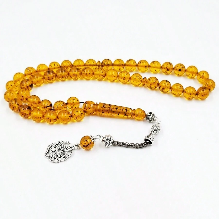 Tasbih Brown Resin Turkish Fashion 45 Prayer Beads Misbaha Bracelet Muslim Accessories On Hand