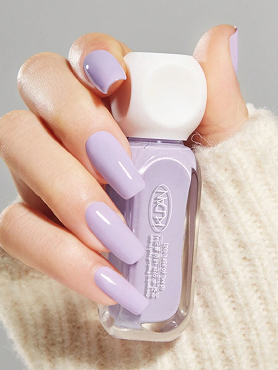 2025 New 10ml Removable Water-Based Nail Polish, Lavender Color Long-Lasting Quick-Drying Whitening Healthy Water-Based Nail Polish - Suitable For Spring/Summer - Suitable For Women And Girls