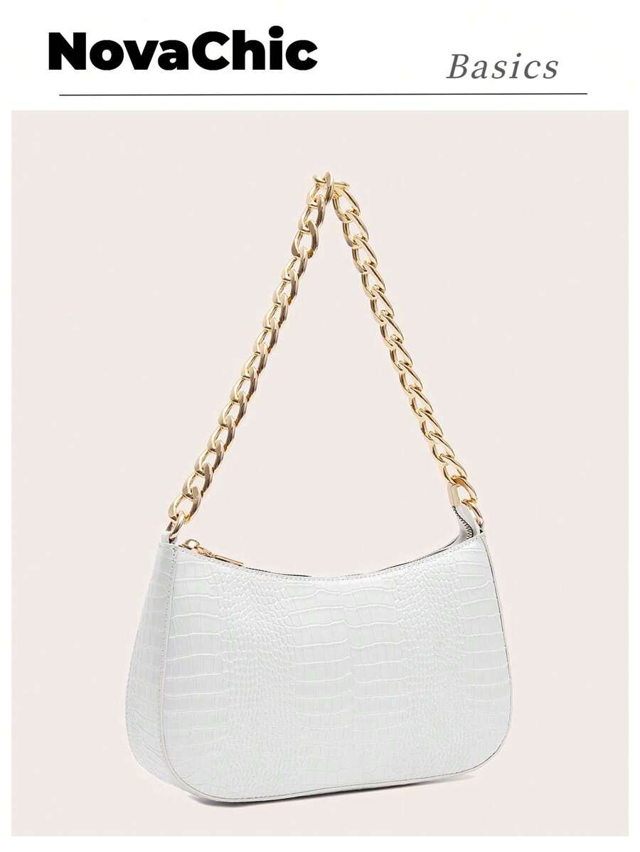 Lightweight,Business Casual Crocodile Embossed Bag For Teen Girls Women College Students,Rookies & White-Collar Workers Perfect For Office,College,Work ,Business,Commute,Outdoors, Travel, Outings