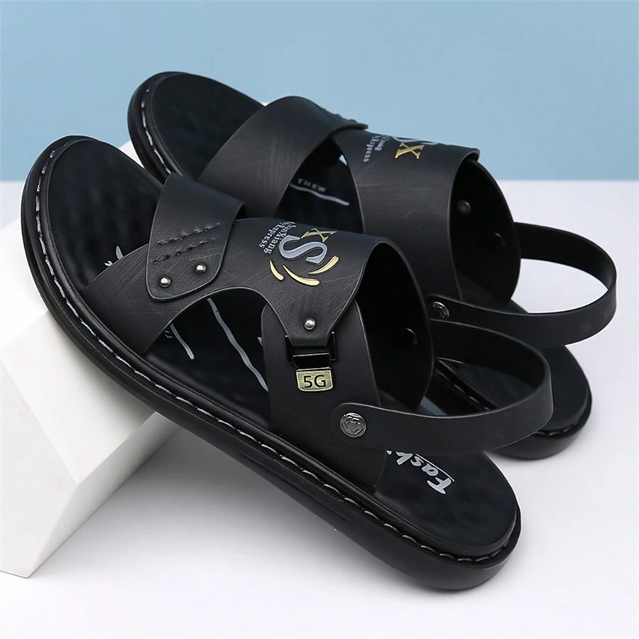 Men Sandals Summer 2024 New Outdoor Wearing Soft Bottom Casual Big Size Driving Slipper