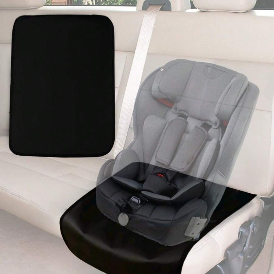 Simple Car Seat Protector For Baby Carseat, PU Anti-Slip 2 Layers Non Slip Undermat For Child Car Seat Portable Easy Installation
