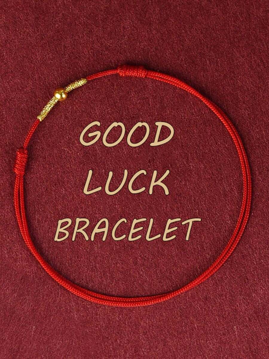 1pc Lucky Transport Beads Red Rope Handmade Bracelet For Women Men Couples Protection Jewelry