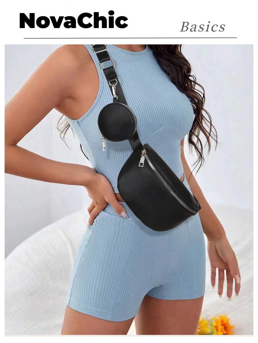 Lightweight,Business Casual Mini Minimalist Fanny Pack With Random Side Coin Purse For Teen Girls Women College Students,Rookies & White-Collar Workers Perfect For Office,College,Work ,Business,Commute,Outdoors, Travel, Outings , Women Bag With Dime Bag, Perfect For Horse Riding, Preppy Bum Bag For The First Day Of School, Western Purse For Women, Bohemia Style Bag For Women