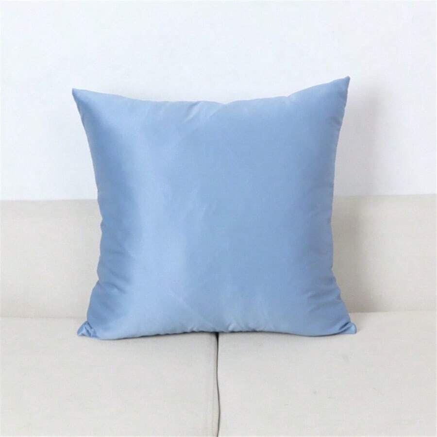 1 Stück einfarbiger Zierkissenbezug aus Satin-Kunstseide, Polyester, geeignet für Wohnzimmer Heimdekoration, 16 X 16, 18 X 18, 20 X 20, 24 X 24 Zoll, Reißverschluss, maschinenwaschbar, ohne Kisseneinsatz