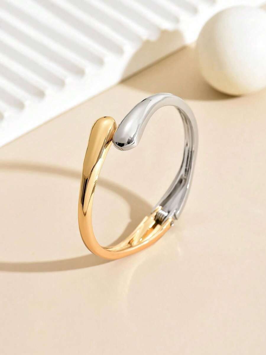 Mehrfarbig symmetrisches Armband in Doppel-Wassertropfen-Form, High-End, klug und süßer Stil, minimalistischer europäischer und amerikanischer Stil, exquisit retro-persönlich, leichter Luxus und großzügig elegant, modern und elegant, geeignet für täglichen Pendelverkehr, Treffen mit Freunden, romantischen Urlaub, Dating, Street-Snap, Elite-Show, Business-Meeting, High-End-Rezeption, Geschäftsverhandlungen, Geschäftsessen.