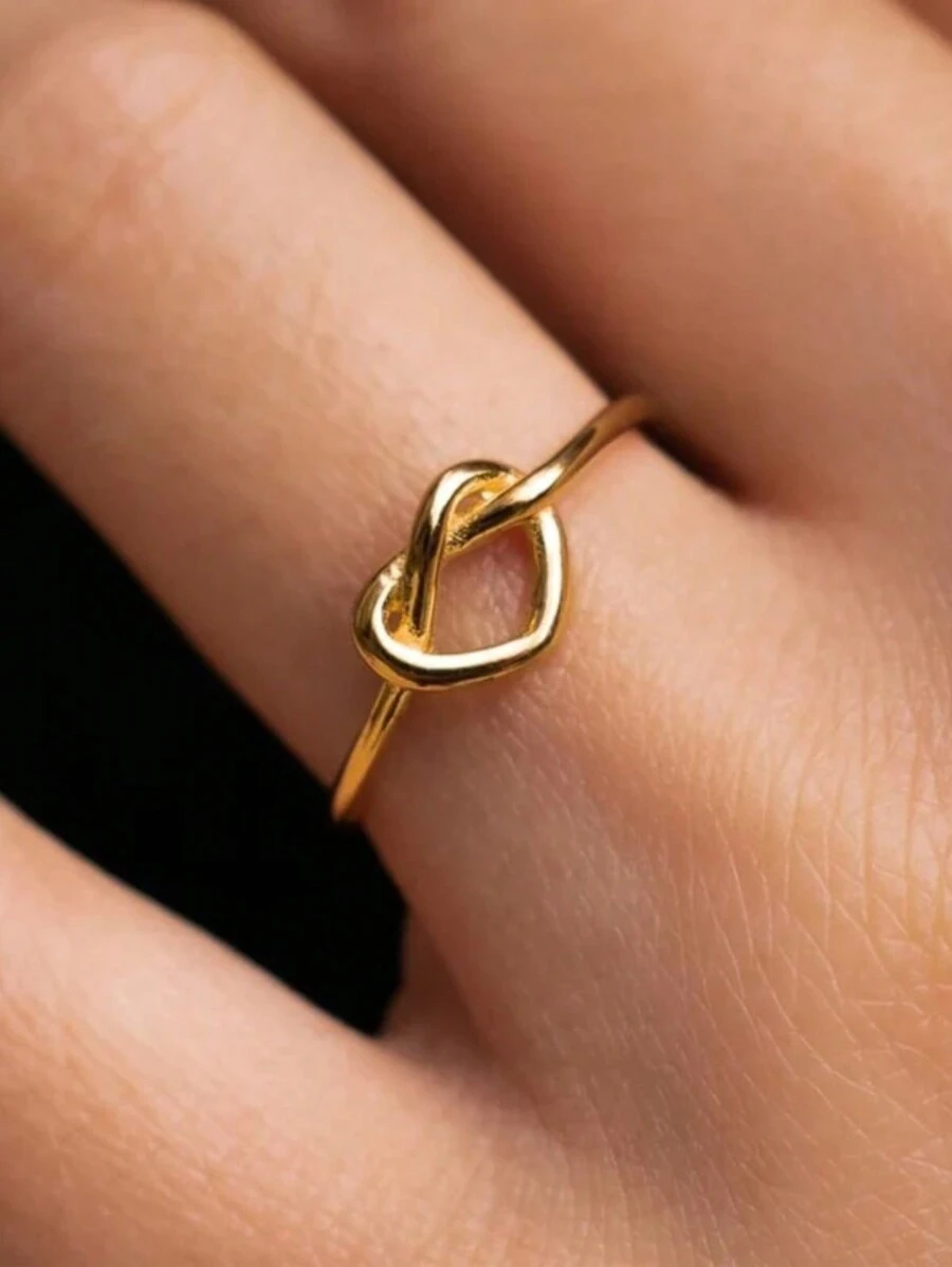 1pc Fashionable Simple Infinite Heart Rings For Women Stainless Steel Ring Wedding Jewelry Couple Birthday Gift Valentines