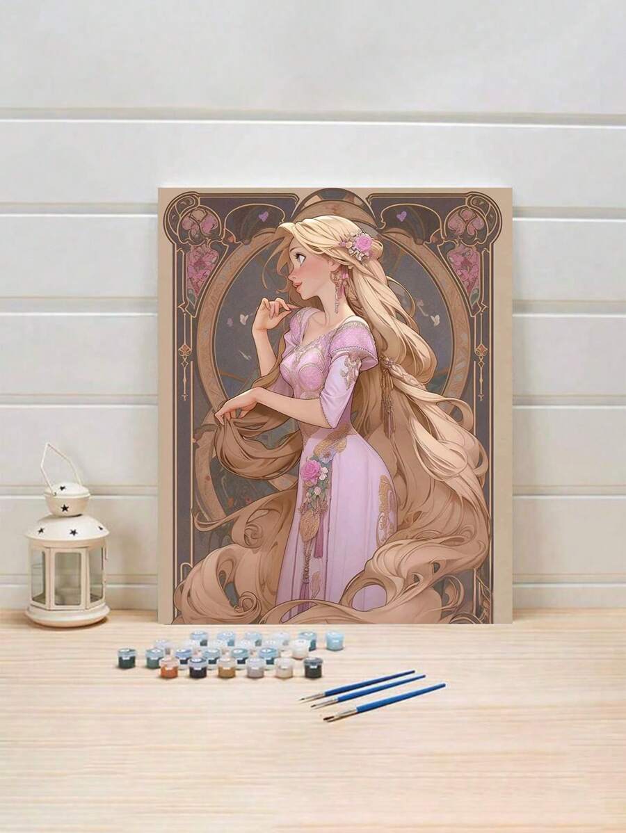 Kit de pintura Personalizado con temática de Rapunzel, pintura al óleo de bricolaje, utilizado para la decoración de paredes y dormitorios, mejor regalo para amigos, 40*50cm