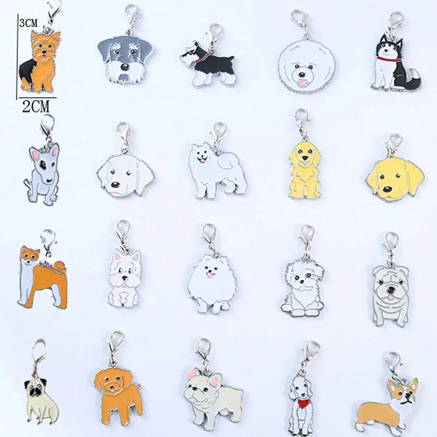 1pc Bulldog Keychain Animals Dogs Pendants Jewelry Making DIY Tag Handmade Crafts Charms Lovely Dog Jewelry Gifts Car Accessories Bag Charm
