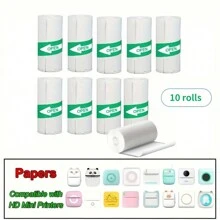 10 Rolls Of Mini Printer Stickers