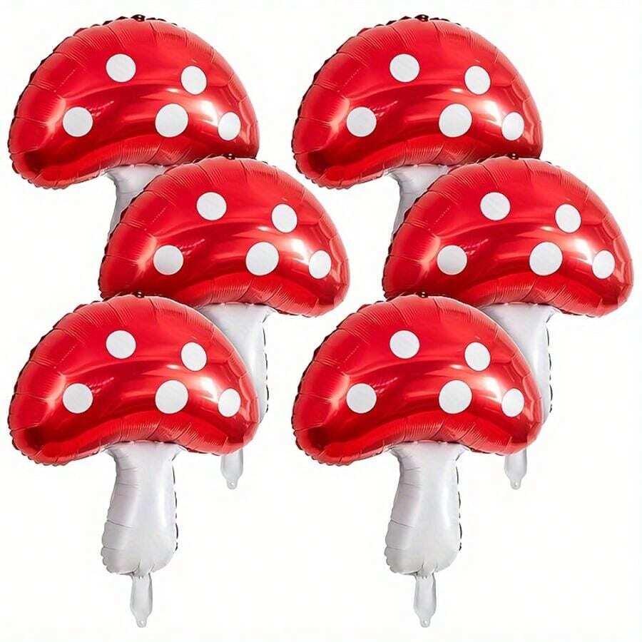1/3/6/12 szt. Foliowe balony w kształcie grzybów, dekoracja urodzinowa w kształcie grzybów, zabawna dekoracja na przyjęcie w kształcie grzybów, urocze balony w kształcie grzybów, balony z motywem roślin leśnych, muchomor, dekoracje na pierwsze urodziny, zabawne balony