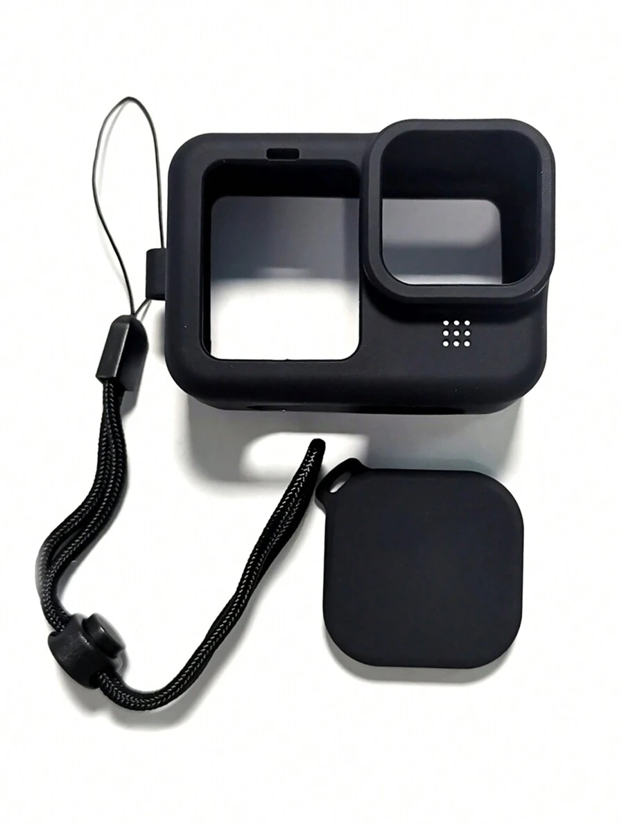 1 pieza Funda protectora para cámara deportiva de silicona negra anti-choque para Gopro12/11/10/9, funda de silicona para accesorios de cámara deportiva