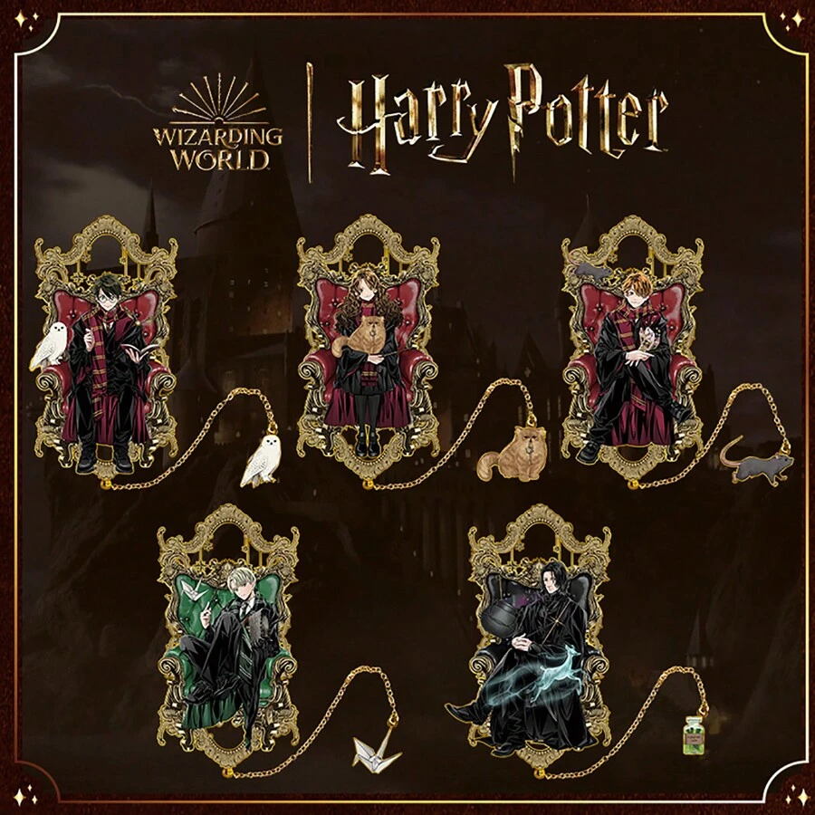 Harry Potter Officially Licensed Harry Potter Bookmarks, Hogwarts Characters Pendant Accessories Hollowing Out Metal Bookmarks Birthday Gift Stationery Gifts For Reading And Journal Hanging
