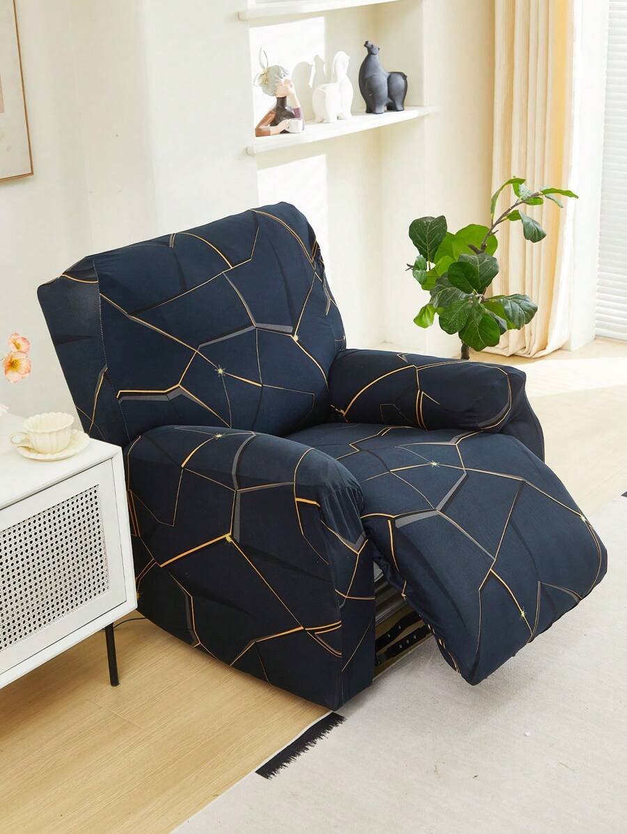 1PC Printed Recliner Sofa Cover Stretch Geometric Living Room Sofa Protective Cover Home Electric Armchair Cushion Cover