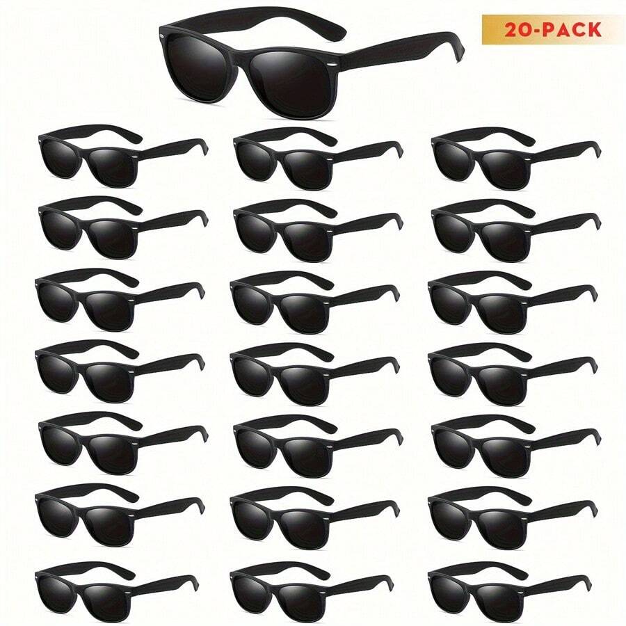 20 pièces Lunettes de style rétro pour anniversaires, enterrements de vie de garçon ou de jeune fille - cadeaux et amusants pour les vacances d'été à la plage, les sorties en extérieur et les voyages