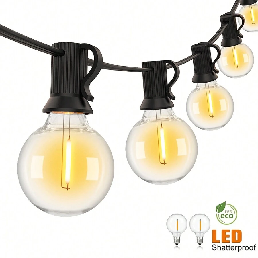 Ghirlande luminoase G40 pentru exterior Priză UE 220V Impermeabil Impermeabil Bec LED din plastic cu intensitate reglabilă Vintage Petrecere Patio Decorare interioară Ghirlanda conectabilă Lanț de zâne