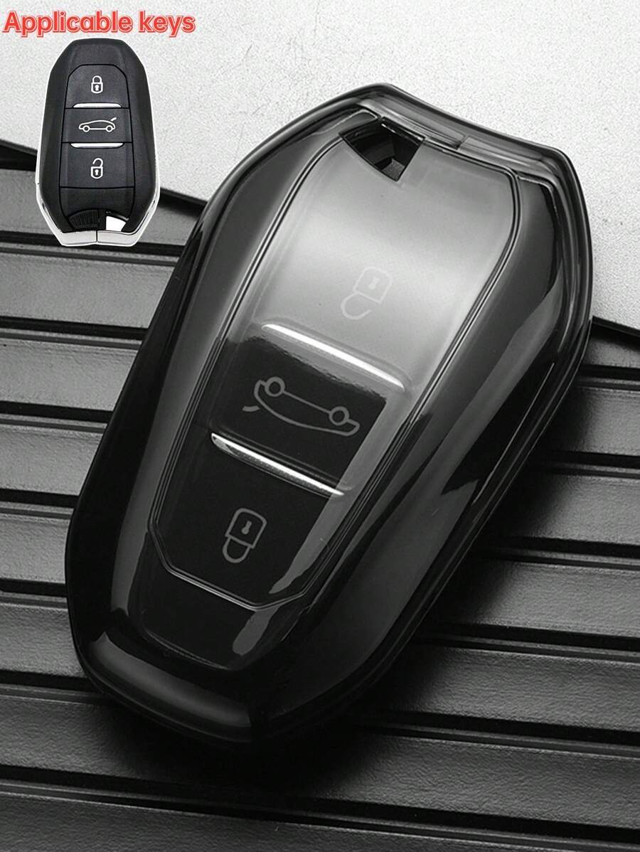 1 Pc TPU Car Remote Key Case Cover Shell,Fit For Peugeot 2008 3008 4008 5008 Protector Shell Keyless Auto Accessories