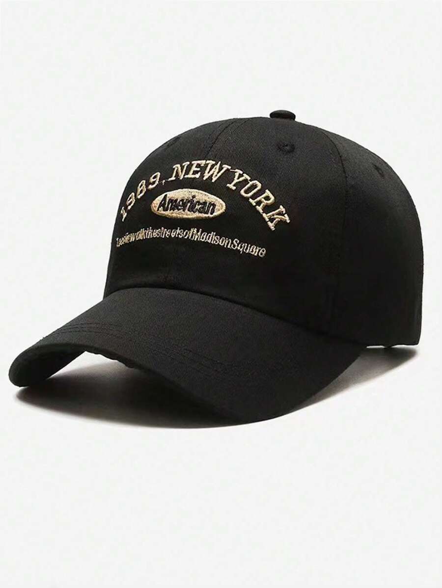 Retro "1989" Embroidered Baseball Cap, Adjustable Casual Sun Hat For Men Women Foot Sunday Party