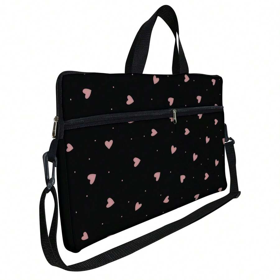 Pasta Maleta Capa Case Para Laptop Notebook Compatível com MacBook, Dell, Compatível com Samsung, Acer UltraBook 15,6 Coração Pattern