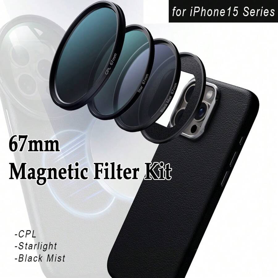 Quick Universal 67mm Filter Magnetic Attractable Leather Phone Case Compatible With Iphone 15 Pro Max Car Holder Magsafe Mobile Phone Lens Camera Lens For Universal Cell Phone Compatible With IPhone Android Phone Mobile Phone Suitable For Long-Range Shooting, Concert Shooting, And Distant Shooting,Gifts For Family, Friends, Kids,Birthday,Girlfriend